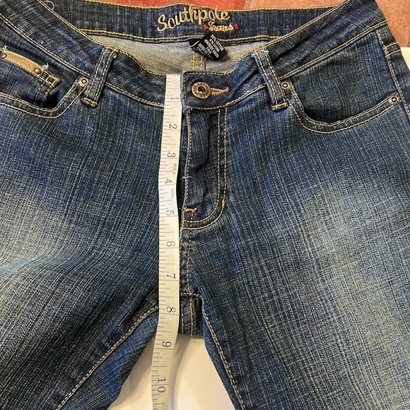 Southpole Dark Wash Blue Denim Flare Bootcut Jeans Size 5 - Picture 12 of 16